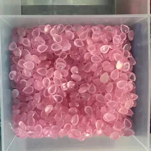 Großpackung 5x7mm rosa birnenförmige Naturstein-Cabochons für DIY-Schmuckherstellung Zubehör