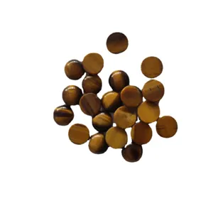 Natural tiger eye stone round flatback cabochons for DIY jewelry ring and earring