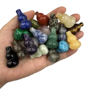 Handvoll bunte Naturstein Wu Lou Kürbis Anhänger für DIY Schmuckherstellung Zubehör