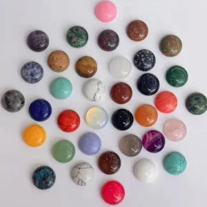 Naturstein Achat Kristall Tigerauge Runde Cabochon Lose Edelstein DIY Schmuckherstellung Zubehör Material Steine