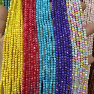 Natural Sea Shell Round Beads For DIY Jewelry Making Dyed Colorful Loose Beads Handmade Craft Accessory For Necklace Bracelet