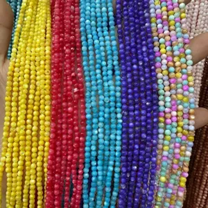 Assorted 3mm colorful round seawater shell beads for DIY jewelry making accessories