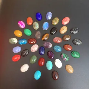 Cabochons en pierres naturelles ovales pour accessoires de bijoux DIY