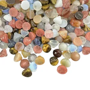 Assorted 12mm lotus pod natural stone beads for DIY jewelry making and clothing crafts