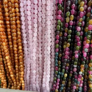 Natürliche unregelmäßige ovale Edelsteinperlen in verschiedenen Farben für DIY