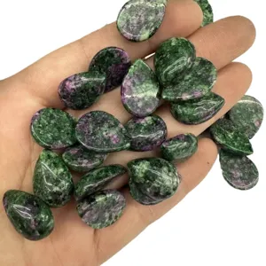 Cabochon naturali in rubino zoisite a forma di goccia per la creazione di gioielli DIY