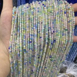 Natural colorful 3mm faceted cat's eye stone round beads for DIY bracelet and necklace jewelry