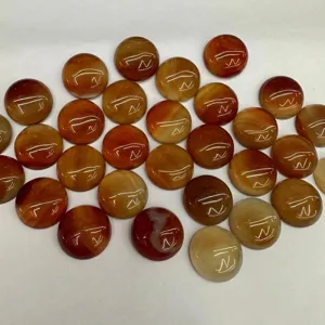 Meerdere natuurlijke ronde rode carneool agaat cabochons voor DIY sieraden maken