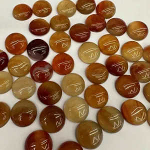 Gepolijste natuurlijke rode agaat ronde cabochons voor DIY sieraden maken van oorbellen