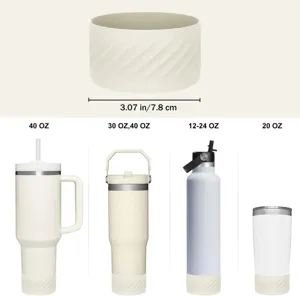 Bottine en silicone pour gourde tasse housse de protection antidérapante fond de bouteille