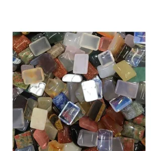 Bulk assortiment natuurstenen rechthoekige cabochons voor het maken van DIY oorbellen en sieraden