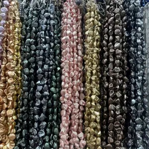 Perles d'imitation de nacre baroques irrégulières pour la création de bijoux DIY
