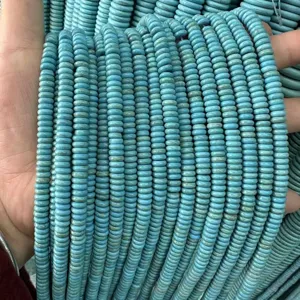 Perles intercalaires en turquoise bleue de haute qualité pour la création de bijoux DIY