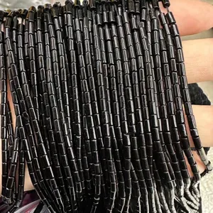 Natural Stone Tube Beads For Jewelry Making Polished Cylinder Loose Beads DIY Handcrafted Jewelry Finding Making Accessories For Bracelets Necklace Crafting