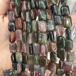 Natürliche Achat-Kristall-Rechteckperlen in Mischfarben für DIY-Schmuck