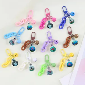 Candy color cute cartoon bulb pendant keychain cute multi-color chunky chain bag accessory gift