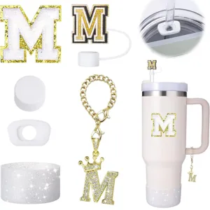 Accessori Stanley Cup Copertura Paglia Alfabeto Paillettes Ciondolo Strass Set Stivale Silicone