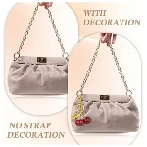 Porte-clés cerise bijoux de sac pendentif fruit en métal élégant accessoire mousqueton