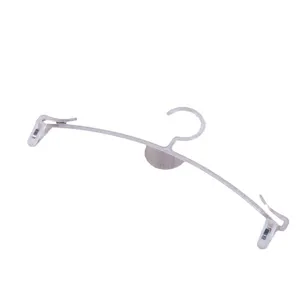 Appendiabiti in plastica trasparente con pratiche clip metalliche per intimo e reggiseno