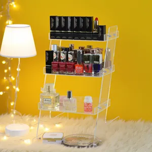 Organizzatore per trucco in acrilico trasparente espositore da scrivania per cosmetici casa