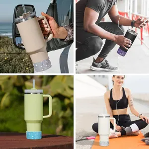 Hotte de tasse en silicone strass pour gobelet Stanley 40oz protection antidérapante