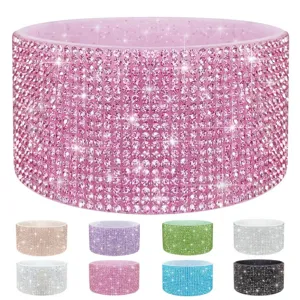 Siliconen kophoes detail met strass, sprankelend kristalontwerp, antislip flesbodem accessoire.