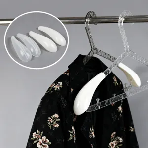Huishouden Kledinghanger Schouderverbreding Accessoires Anti-Krenk Plastic Schouderpads Beschermer Voor Kleerhangers