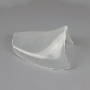 Transparent plastic shoe crease protector anti wrinkle shoe tree for daily footwear care and shaping.