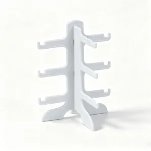 Espositore per occhiali in plastica a più livelli organizer bianco per occhiali da sole