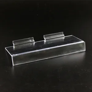 Présentoir à Chaussures en Plastique Transparent pour Panneau Rainuré Support d'Étagère à Chaussures à Bord Roulé