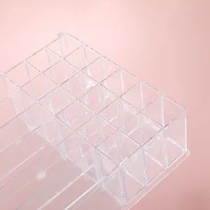 Transparant acryl make-up organizer voor lipstick en oogschaduw cosmetica opbergdoos