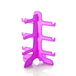 Clear purple plastic sunglasses display rack countertop multi tier glasses holder stand