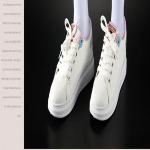 Baskets plates-formes blanches pour femmes chaussures de sport tendance style quotidien