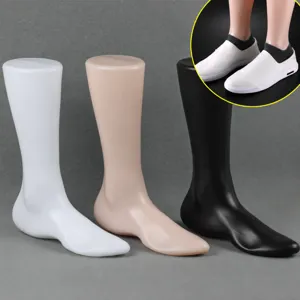 Moule de Pied en Plastique Accessoire d'Affichage de Chaussures Mannequin Fond Plat Support d'Affichage pour Hommes et Femmes