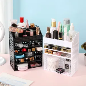 Desktop Cosmetic Storage Box Plastic Makeup Organizer Multilayer Drawer Skin Care Container