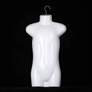 Children Plastic Mannequin Half Body Display Prop Kids Swimwear Clothes Hanging Stand Clothing Retail Store Showcase