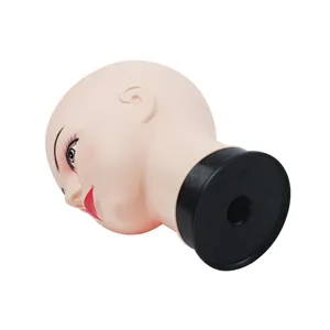Large Female Mannequin Head for Wigs Hats Display Vinyl Plastic Professional Model