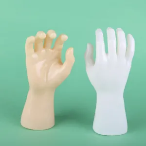 Plastic hand mannequin display props for gloves jewelry rings bracelets watches counter top