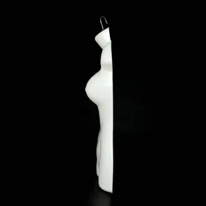 White plastic female mannequin chest display form hanging rack for underwear store retail