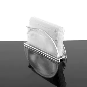 Portaservilletas transparente de acrílico para mesa, dispensador de pañuelos de restaurante.