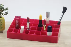 36-grid plastic lipstick organizer desktop makeup storage box cosmetic display stand