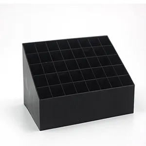 40-grid makeup lipstick storage rack desktop cosmetic organizer display stand holder black