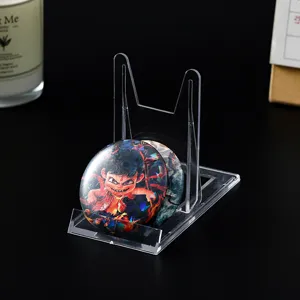 Transparante acryl display stand voor idool fotokaarten badges en bureau telefoonhouder.