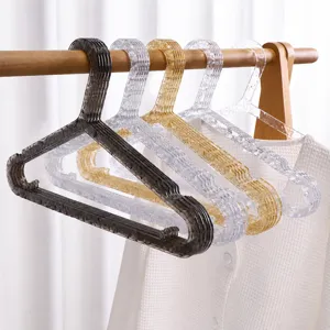 Cintre en Plastique Transparent Motif Glacier Antidérapant Sans Coutures pour Garde-Robe Organisation de la Maison