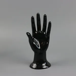 Glossy black hand mannequin detail display for rings, bracelets and gloves. Perfect quality.