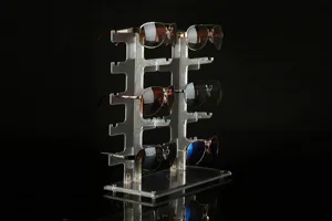 Présentoir de lunettes de soleil en acrylique transparent pour 10 paires comptoir.