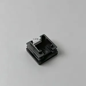 Tappo per tubo quadrato in plastica nera inserto da 1.3cm per mobili e telai metallici.