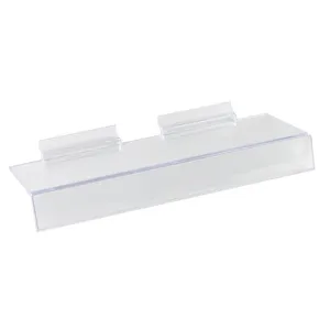 Etagere a chaussures en plastique transparent pour panneau lattes avec porte etiquette