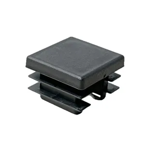 Tappo quadrato in plastica nera per tubi terminale per gambe di sedie mobili!