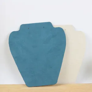 Teal and beige necklace display boards set, ideal for retail jewelry organization use.